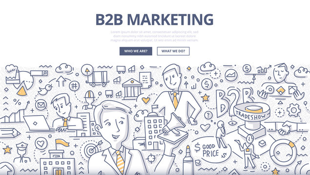 B2B Marketing Doodle Concept
