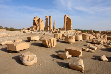 Soleb - the  ruins of a temple founded  by pharaoh Amenhotep III consecrated to the deity Amun Re   © robnaw