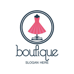 boutique logo with text space for your slogan / tagline, vector illustration