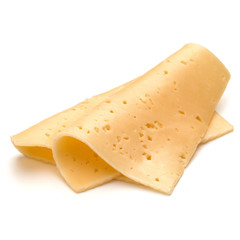 cheese slices isolated on white background cutout