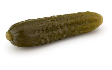 pickled or marinated  cucumber isolated on white background cutout