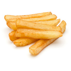 French Fried Potatoes isolated on white background