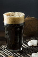 Refreshing Cold Dark Coconut Beer