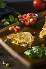 Homemade Chicken and Cheese Quesadilla