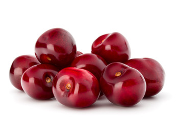 Sweet cherry berries isolated on white background cutout