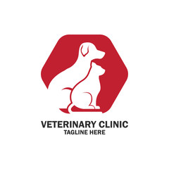 veterinary logo with text space for your slogan / tagline, vector illustration