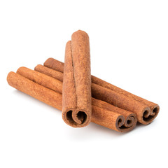 cinnamon stick spice isolated on white background closeup
