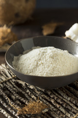 Fototapeta na wymiar Raw Organic Dry White Coconut Flour