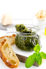 Pesto verde with Bread of ciabatta