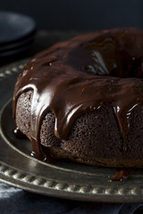 Sweet Homemade Dark Chocolate Bundt Cake