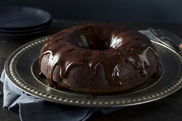 Sweet Homemade Dark Chocolate Bundt Cake