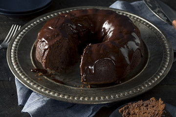 Sweet Homemade Dark Chocolate Bundt Cake