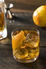 Boozy Homemade Old Fashioned Bourbon on the Rocks
