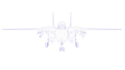 3d rendering of an outlined object