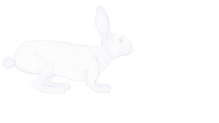 3d rendering of an outlined object