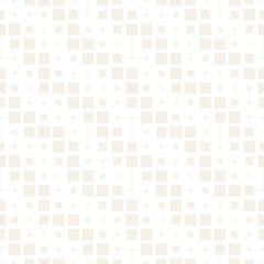 Repeating Rectangle Shape Halftone. Vector Seamless Monochrome Pattern