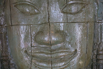 Fountain with Asian face