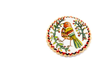 gingerbread with ornament birds