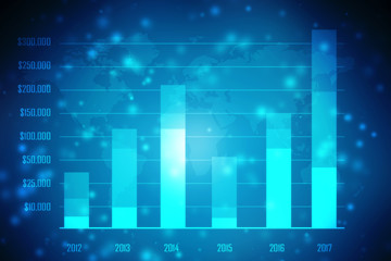 Stock market chart. Business graph background