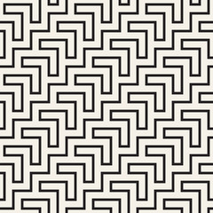 Maze Tangled Lines Contemporary Graphic. Abstract Geometric Background Design. Vector Seamless Pattern.