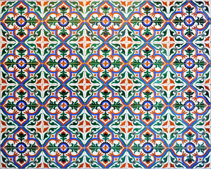 Decorative background, spanish mosaic tiles
