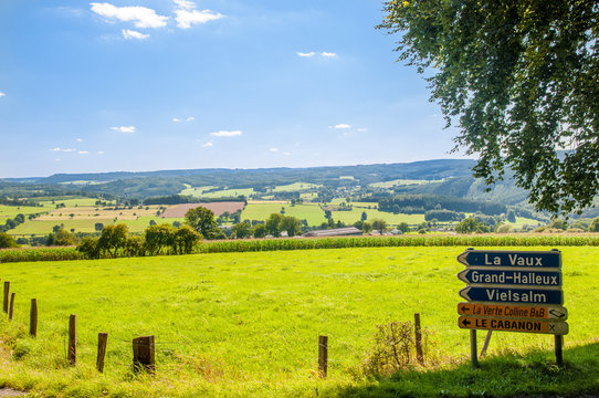 Road Signs In The Ardennes By La Vaux - Belgium