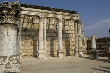 Fototapeta premium Ruins of the synagoge in Capernaum