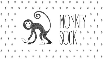 Fototapeta premium Monkey Sock