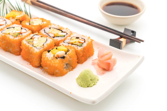california sushi roll - japanese food style