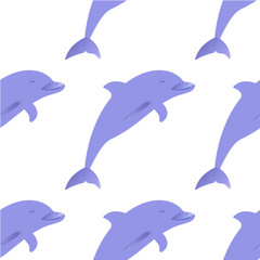 Dolphin seamless pattern