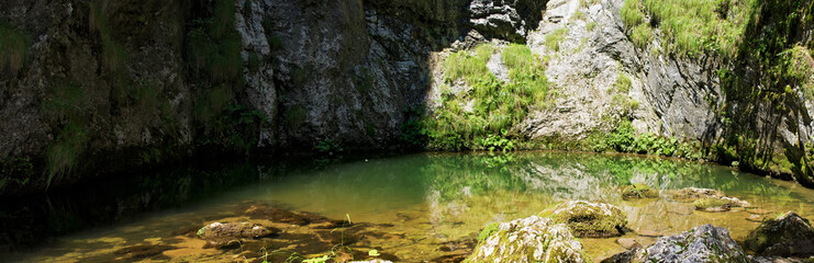 Izbucul Tauzului, karst spring in Apuseni mountains, Romania 