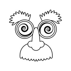 disguise mask icon over white background. vector illustration