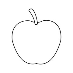 apple fruit icon over white background. vector illustration