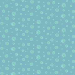 Seamless water pattern with bubbles