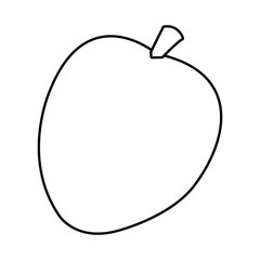 peach fruit icon over white background. vector illustration