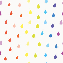 Cute seamless pattern background with colorful watercolor drops. For print and web.