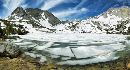Iced Ruby lake, California