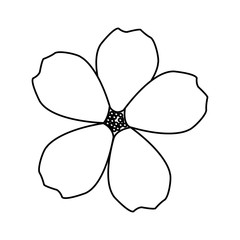beautiful flower icon over white background. vector illustration