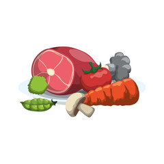 Delicious and healthy food icon vector illustration graphic design