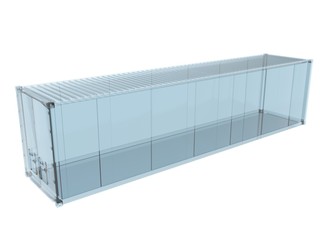 Isolated Shipping Container