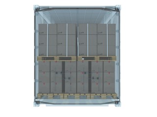 Isolated Shipping Container