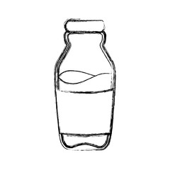 Milk glass bottle icon vector illustration graphic design