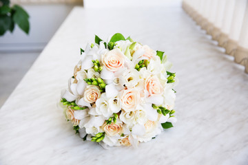 Beautiful bridal bouquet of flowers