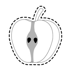 apple fruit icon image vector illustration design 