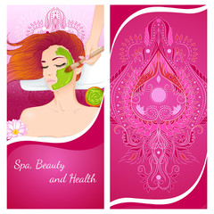 Girl with a face mask