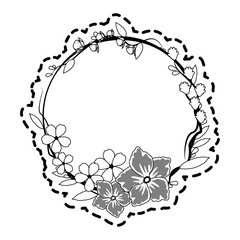 assorted delicate flower crown  icon image vector illustration design 