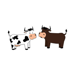 animal farm in field vector illustration design