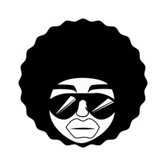 afro style person character vector illustration design