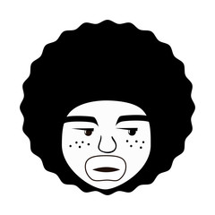afro style person character vector illustration design