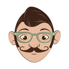 man character hipster style vector illustration design